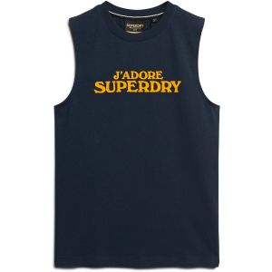 Superdry Débardeur Sport Luxe Graphic bleu jaune pour femme. - S