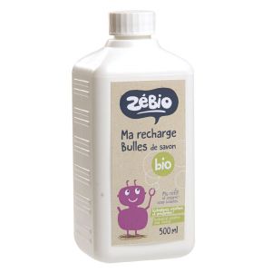 Image de Zébio Recharge bulles savon bio 500ml