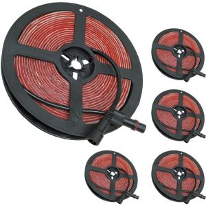 LED ATOMANT Lot de 5 Ruban LED 5m, Imperméable (IP65) Pour Extérieur, 220V Direct, 12W/m 120 LED/m, Coupe tous les 10cm, Couleur Blanc Neutre (4500K), 4800 Lumens