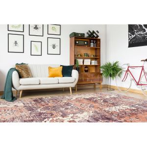 Arte Espina Paris Prix - Tapis Vintage &agrave; Poils Courts indiana Iv Terracotta 160 X 230 Cm