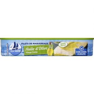 Petit Navire Maquereaux sans Peau Huile d'Olive Vierge Extra 1/4
