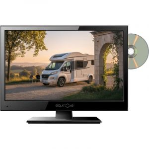 EQUINOXE T&eacute;l&eacute;viseur 12V Camping Car LED HD 15,6" (39 cm) ultra compact + DVD