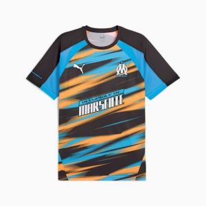Puma Marseille T-shirt Faster - Heat Fire/bleu, pointure X-Small - ['Orange', 'Bleu'] - Taille X-Small