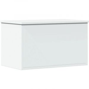 VidaXL Boîte de rangement blanc 60x35x35 cm bois d ingénierie