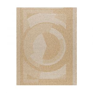 Tapis ext&eacute;rieur - 200x290cm - naturel - 100% polypropyl&egrave;ne r&eacute;sistant aux UV - 1400 gr/m2 - OXANA