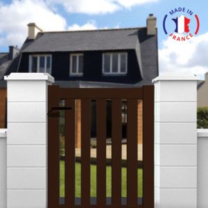 Packit Portillon aluminium mod&egrave;le ajour&eacute; en kit dimensions L.1000 (entre piliers) x H.1200 Couleurs Marron (RAL 1247)