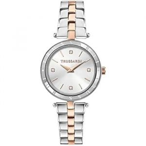 Trussardi Montre Femme - T-Shiny - Analogique - 34 Mm - Acier - R&eacute;sistance 5 Atm