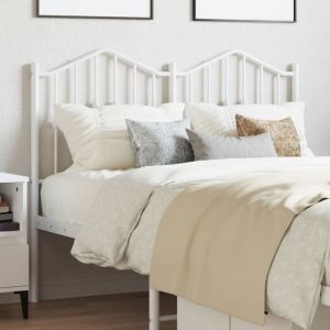VidaXL Tête de lit métal blanc 120 cm 373869