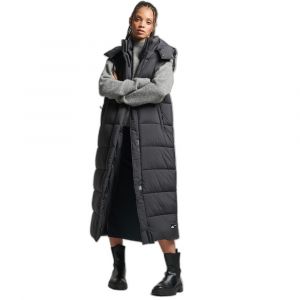 Superdry Doudoune à capuche long sans manches femme Ripstop