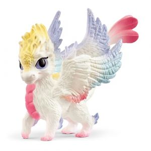 Schleich 70825 Bébé Dragon Arc-en-ciel, dès 5 ans, BAYALA - figurine, 10 x 10 x 8 cm