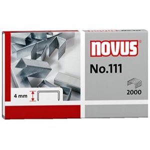 Novus 042-0036 - Boîte de 2000 agrafes N°111 Standard, acier galvanisé
