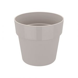 Elho Pot de fleurs - b.for rond 30cm gris chaud - 29.5 x 29.5 x 27.2 cm
