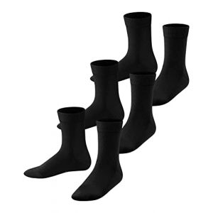 Falke Family 3-Pack K So Chaussettes, Noir (Black 3000), 31-34 (Lot de 3) Femme