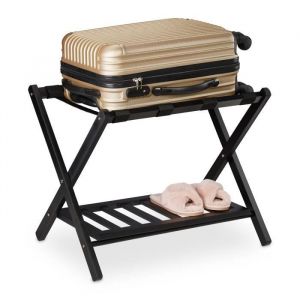 Image de Relaxdays Porte-valise pliant avec 2 étagères - 10029975-46