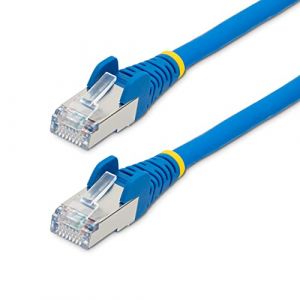 Image de StarTech.com Câble Ethernet CAT6a 5m - Low Smoke Zero Halogen (LSZH) - 10 Gigabit 500MHz 100W PoE RJ45 S/FTP Cordon de Raccordement Réseau Snagless Bleu avec Décharge de Tension