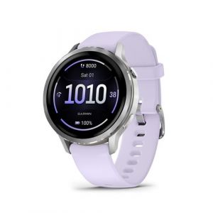 Garmin Montre sport Venu 4 Gris/Silver Silicone Pervenche 41