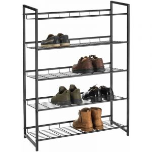 Idimex &Eacute;tag&egrave;re &agrave; chaussure ORDO, meuble &agrave; chaussure, rangement porte-chaussure &agrave; 5 niveaux en m&eacute;tal