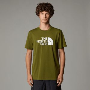The North Face T-shirt Easy manches courtes vert sapin logo blanc - L