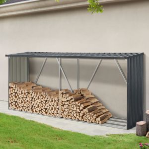 Abri-b&ucirc;ches couvert Kalmar 352 x 80 x 152 cm anthracite casa.pro