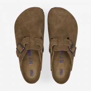 Birkenstock Sandales en cuir su&eacute;d&eacute; Boston