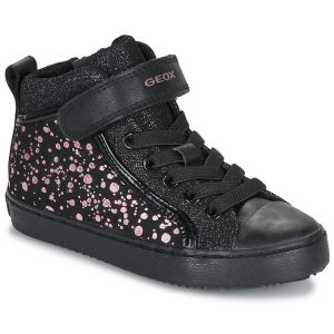 Geox J Kalispera Girl Basket, Noir/Violet, 36 EU