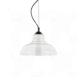 Ideal lux Suspension industrielle Bistro Noir Métal 112336