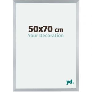 Image de Your Decoration - 50x70 cm - Cadres Photo en MDF Avec Verre acrylique - Anti-Reflet - Excellente Qualit&eacute; - Argent - Cadre Decoration Murale