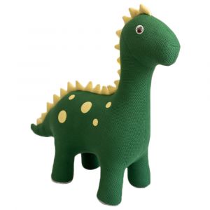 Image de Maxi dinosaure Dina en peluche siège en 100% coton vert