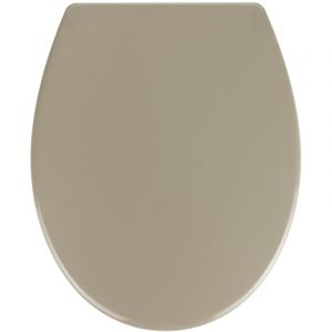 Image de Pegane Abattant WC Samos Taupe Dim : 37,5 x 44,5cm