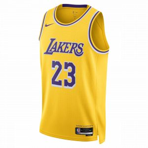 Nike Maillot NBA LA Lakers James #23 Homme - YELLOW, YELLOW - Taille XL