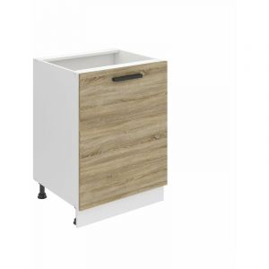 Meuble Cuisine Bas sans Plan de Travail sd i Meubles de Cuisine - Taille: 51,6 x 60 x 82 cm i Petit Meuble Cuisine - 1 Porte i Couleur : chêne Sonoma