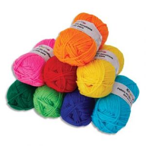 O Color Lot de 8 pelotes de laine de 50 g couleurs assorties