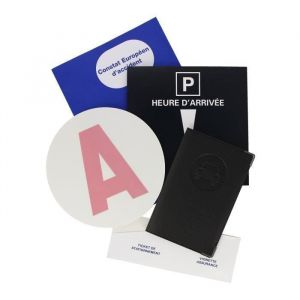 Color Pop kit Jeune conducteur &ndash; France - Porte-papiers Voiture, A, Constat, Porte Vignette Assurance et Parking &ndash; 13,8 x 9 cm