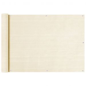 Image de VidaXL Écran de balcon Crème 75x400 cm PEHD