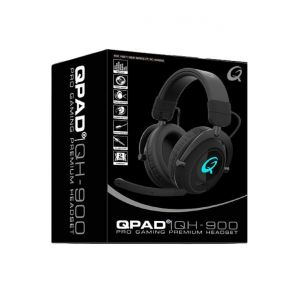 Qpad Qh-900 Wireless, High End Wireless Stereo Gaming Headset, Closed Ear, Noise Cancelling Detachable Microphone, Multiplatform PC