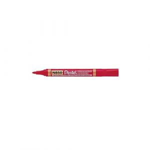 Pentel N850-B Lot de 12 Marqueurs permanents pointe conique moyenne Rouge