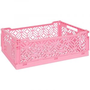 Atmosphera Cagette pliante Arry rose 40x30x15cm créateur d'intérieur