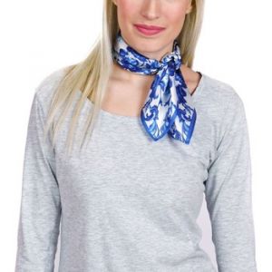 Image de Allée du foulard Carré de soie Piccolo Aramis Bleu