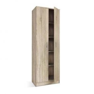 Armoire de rangement REY 80cm, id&eacute;al pour votre entr&eacute;e, votre buanderie ou encore votre salle de bain.