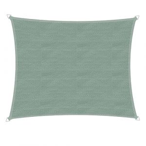 Windhager 10769 Capri Voile d'ombrage rectangulaire 3 x 4 m Protection Solaire pour Jardin et terrasse, r&eacute;sistant aux UV et aux intemp&eacute;ries Olive