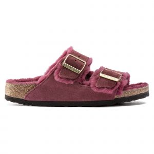Birkenstock Sandales femme Arizona Shearling Suede Leather