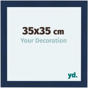 Yd. - Cadre photo 35x35 - Bleu Foncé Essuyé - mdf - Como
