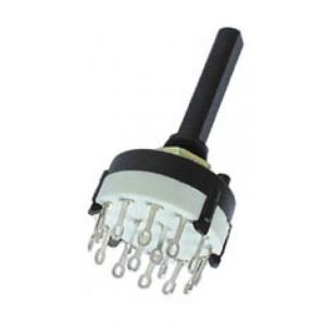 Alpha Commutateur rotatif 4 circuits / 3 positions - cosses à souder (8404-4)