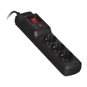 Activejet Combo 3GN 5M multiprise 3 sortie(s) ca int&eacute;rieure noir