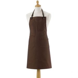 Declikdeco Tablier de cuisine Léo Café 70 x 90