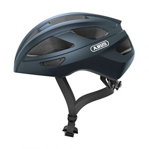 Image de Abus Casque de vélo de course Macator - casque de vélo sportif pour débutants - aussi pour les porteurs de queue de cheval - pour femmes et hommes - bleu, taille S