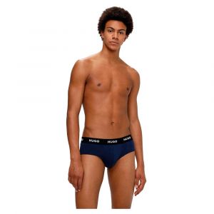 HUGO HIPBRIEF TRIPLETPACK Slip, Navy410, L (Lot de 3) Homme