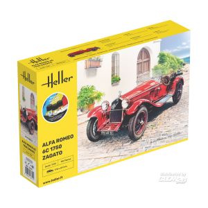 Heller Maquette STARTER KIT Alfa Romeo 6C 1750 Zagato 1/24 - Maquette de voiture - 1000567150