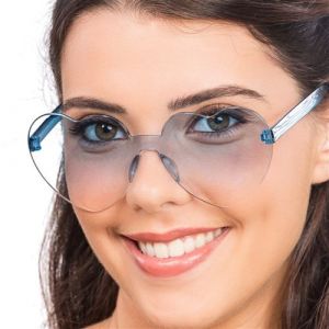 Ruedelafete Paire de lunettes festives pc coeur bleu adulte - g&eacute;n&eacute;rique 14069-13