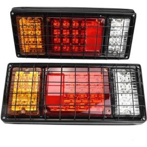 Image de Hurrise BEL Feux arrière 2 pièces 12 V feux de remorque à LED, 40 LED voyants lumineux pour remorque camion bateau